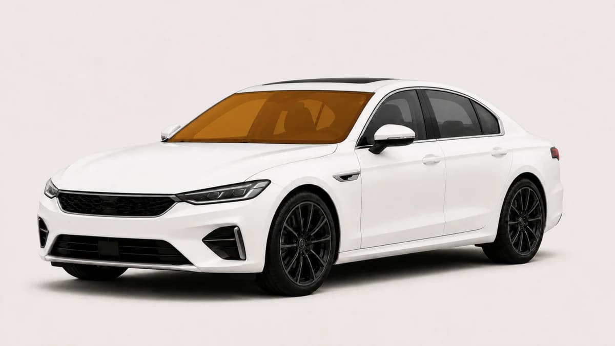 Front windshield tint coverage