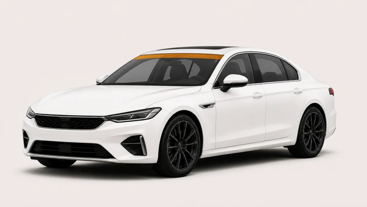 Windshield strip coverage